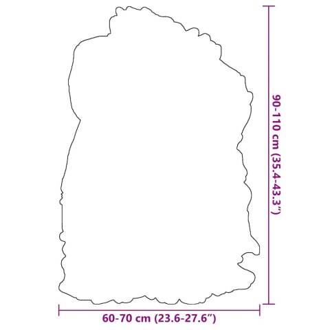 Baranica na fotel z owcy islandzkiej, brązowa, 70x110 cm Lumarko!