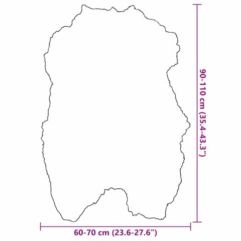 Baranica na fotel z owcy islandzkiej, czarna, 70x110 cm Lumarko!