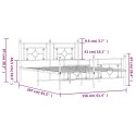 Metalowa rama łóżka z wezgłowiem i zanóżkiem, biała, 150x200 cm Lumarko!