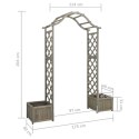  Pergola ogrodowa z donicami, szara, lite drewno jodłowe Lumarko!