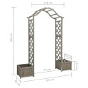  Pergola ogrodowa z donicami, szara, lite drewno jodłowe Lumarko!