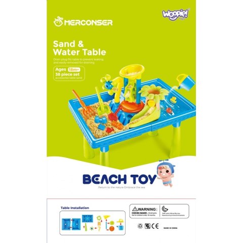 Stolik Wodny 2w1 Piaskownica Palma 18 el. Lumarko!