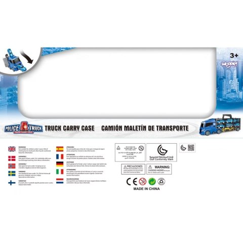 WOOPIE Zestaw Cieżarówka Transporter 3w1 Niebieski Policja  Lumarko!