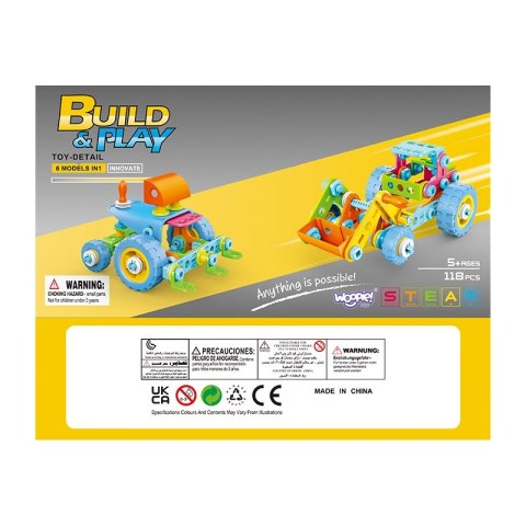 WOOPIE Zestaw Pojazdów Klocki Konstrukcyjny 6w1 STEM  Lumarko!