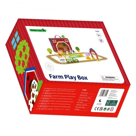 TOOKY TOY Drewniana Farma w Walizce Figurki Pojazdy Lek Lumarko!