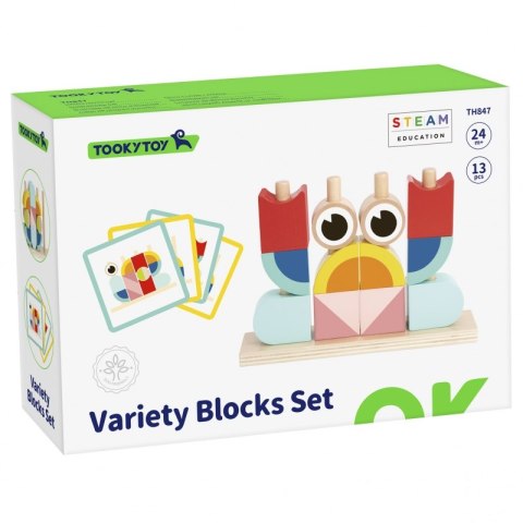 Kreatywne Drewniane Klocki Przestrzenne 3d Krab Lumarko!