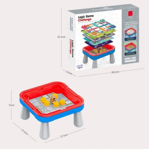 Stolik Gier Planszowych Logicznych 65 el. Zestaw 10w1 Lumarko!