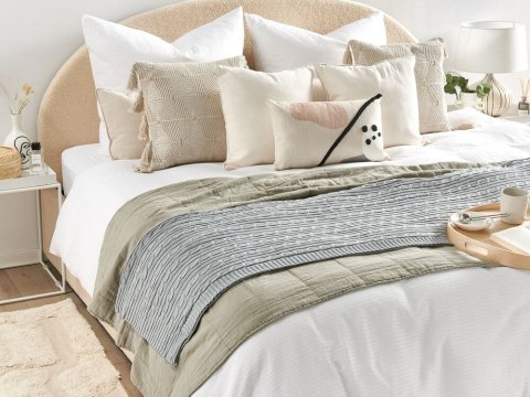 Koc ANAMUR Bawełna 110 x 180 cm Jasnoszary