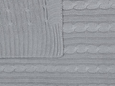 Koc ANAMUR Bawełna 110 x 180 cm Jasnoszary