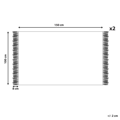 Komplet 2 ręczników ATIU Bawełna frotte Granatowy