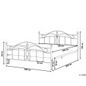 Łóżko Metal ANTLIA 180 x 200 cm Biały Lumarko!