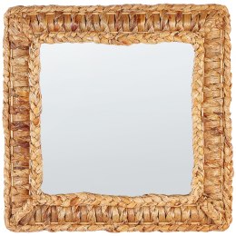 Lustro ścienne LANGLI 52 cm 52 cm Plecionka Naturalny Lumarko!