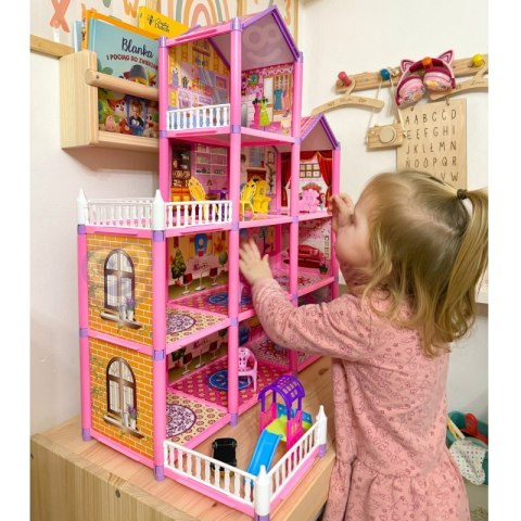Mega Willa Domek dla Lalek LOVELY HOUSE 194 el. Lumarko!