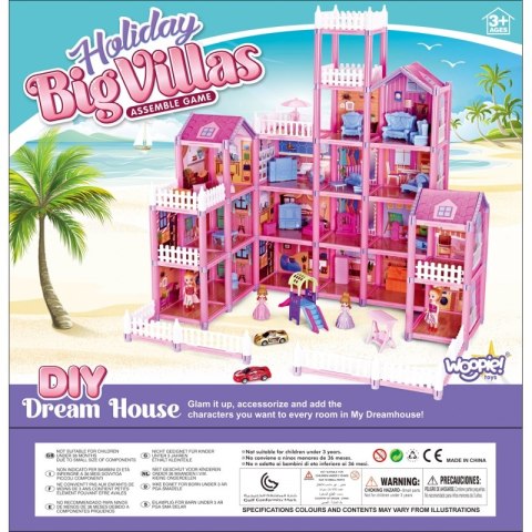 Mega Willa Domek dla Lalek LOVELY HOUSE 194 el. Lumarko!