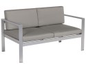 Sofa ogrodowa dla 2 osób SALERNO Metal Ciemnoszary Lumarko!