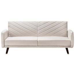 Sofa rozkładana len syntetyczny jasnobeżowa SENJA Lumarko!