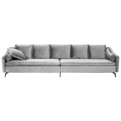 Sofa welurowa jasnoszara AURE Lumarko!