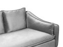 Sofa welurowa jasnoszara AURE Lumarko!
