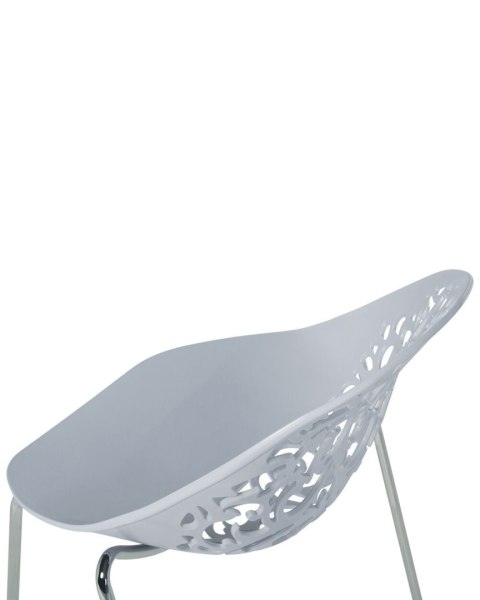 Zestaw 4 krzeseł do jadalni MUMFORD Jasnoszary