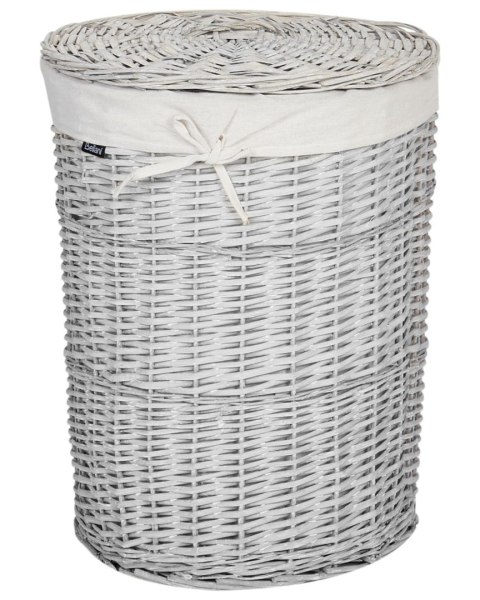 Zestaw 5 koszy wiklinowych biały VAKARI