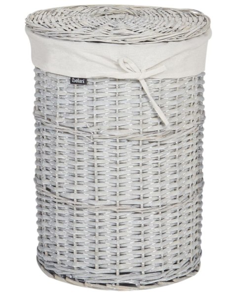 Zestaw 5 koszy wiklinowych biały VAKARI