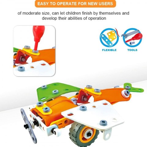 WOOPIE Zestaw Klocki Konstrukcyjne Pojazdy STEM 163 el.  Lumarko!