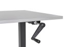 Biurko regulowane manualnie 160 x 72 cm szaro-czarne DESTINES Lumarko!
