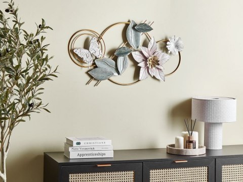 Dekoracja ścienna Kwiat THORIUM Metal Kolorowy 44 cm