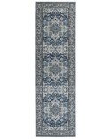 Dywan 60 x 200 cm szary z niebieskim KOTTAR Lumarko!