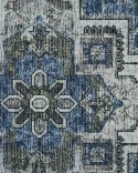 Dywan 60 x 200 cm szary z niebieskim KOTTAR Lumarko!
