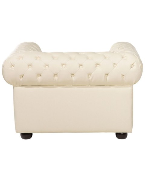Fotel CHESTERFIELD Skóra naturalna Beżowy