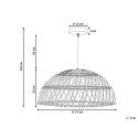 Lampa wisząca RAVINE Rattan Naturalny Lumarko!