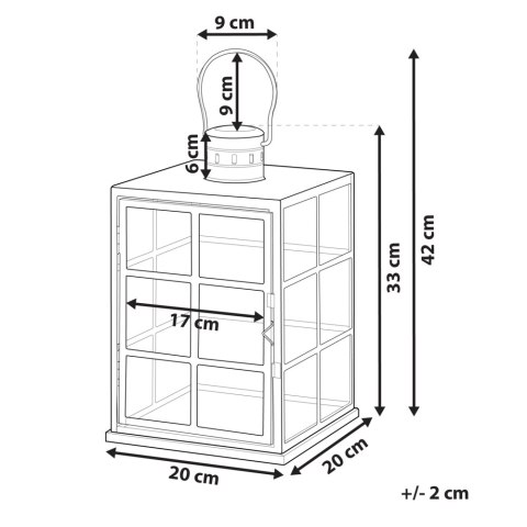 Lampion BINTAN Metal 33 cm Czarny