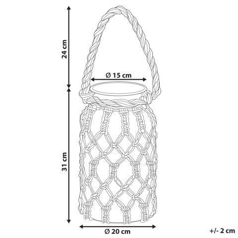 Lampion JALEBI 31 cm Złamana biel