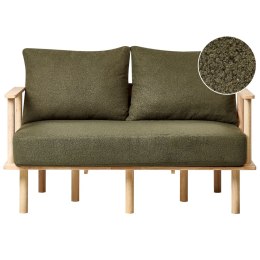 Sofa 2-osobowa boucle ciemnozielone ASKER Lumarko!