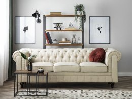 Sofa 3-osobowa beżowa CHESTERFIELD Lumarko!