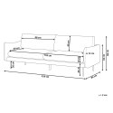 Sofa 3-osobowa welurowa beżowa VINTERBRO Lumarko!
