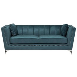 Sofa 3-osobowa welurowa lazurowa GAULA Lumarko!