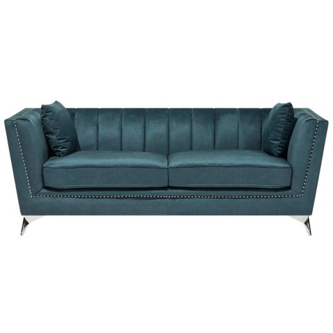 Sofa 3-osobowa welurowa lazurowa GAULA Lumarko!