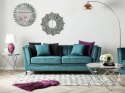 Sofa 3-osobowa welurowa lazurowa GAULA Lumarko!