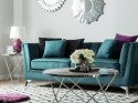 Sofa 3-osobowa welurowa lazurowa GAULA Lumarko!