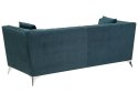 Sofa 3-osobowa welurowa lazurowa GAULA Lumarko!