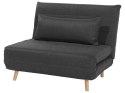 Sofa rozkładana jednoosobowa ciemnoszara SETTEN Lumarko!