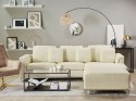 Sofa skórzana 5-osobowa lewostronna beżowa OSLO Lumarko!
