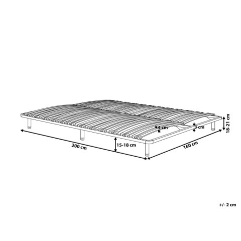 Stelaż na nóżkach do łóżka COMBOURG 160 x 200 cm