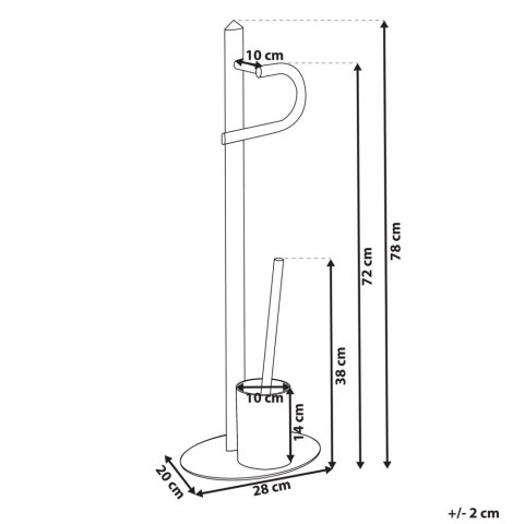 Stojak na papier toaletowy ze szczotką SARTO Metal Czarny