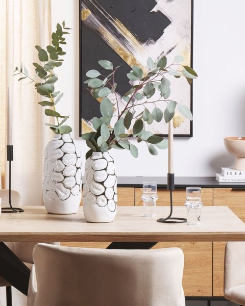 Wazon dekoracyjny CENABUM Kamionka 34 cm Biały