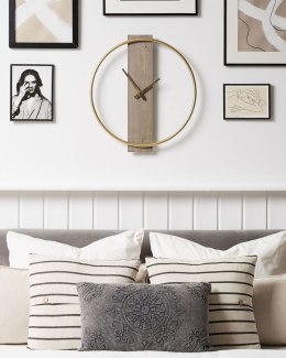Zegar ścienny CASITAS 47 cm Drewno Złoty Lumarko!