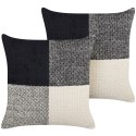 Zestaw 2 poduszek dekoracyjnych LAELIA Bawełna 45 x 45 cm Czarny Patchwork Lumarko!