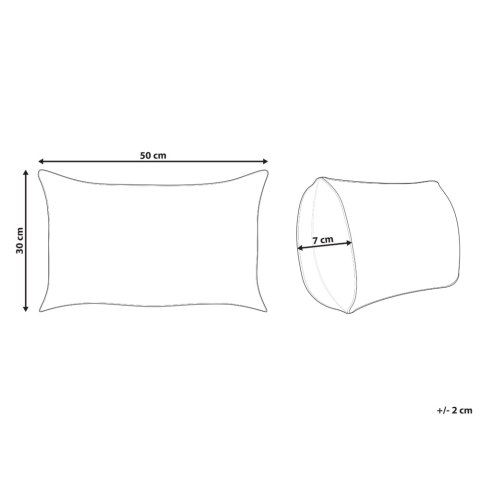Bawełniana poduszka dekoracyjna w serca 30 x 50 cm szara GAZANIA